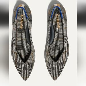 Rothy's The Point Li Flats In Black Glen Size 5 NWOT